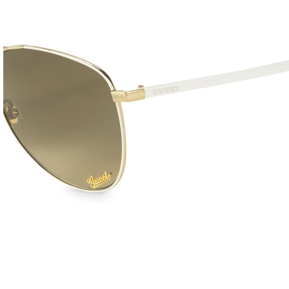 🎉SOLD🎉NEW Gold Gucci Aviator Sunglasses - Picture 3 of 8